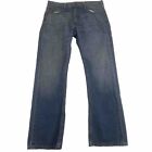 Levi's 527 Jeans Mens 34x32 Blue Denim Bootcut Pants Workwear Rodeo Fade Dark