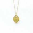 Tiffany & Co. Heart Tag Necklace 18 K Yellow Gold 40cm Return to Tiffany #00919