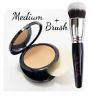 MALLY Beauty Smooth Skin Perfecting Powder Foundation MEDIUM w/Applicator Brush