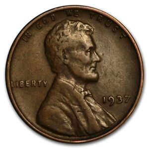 1937 P - Lincoln Wheat Penny - G/VG