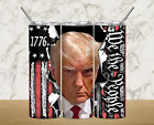 Donald Trump Large Mug Shot- We The People 1776 Insulated 20oz Straight Tumbler