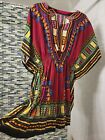 AFRICAN TRIBAL PRINT DRESS Authentic Style NEW WITHOUT TAGS One Sz FREE SHIPPING