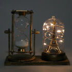 Hourglass Sand Timer Clock with Tower Built-in Light Ornament for Home & Office