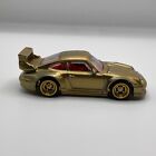 Hot Wheels Porsche 993 GT2 in Gold with Real Riders (custom)