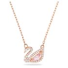 NIB Swarovski Dazzling Swan necklace Swan, Pink, Rose gold-tone plated 5469989
