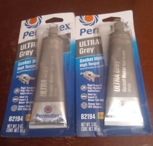 Permatex 82194-Ultra Grey Rigid High-Torque RTV Silicone Gasket Maker Seal (2PK)