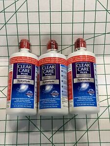 LOT 3Alcon Clear Care Plus Cleaning Disinfecting Contact Lens Solution 12oz 7/25