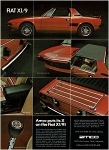 1979 AMCO Parts Accessories for red FIAT X1/9 Vintage Print Ad