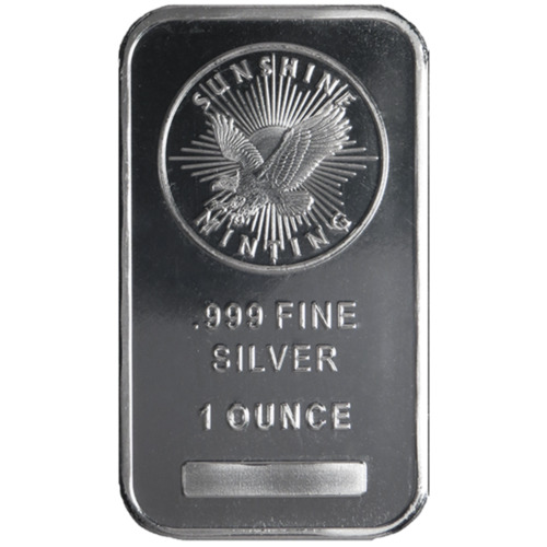 1 Troy oz Sunshine Mint .999 Fine Silver Bar Mint Mark SI Sealed