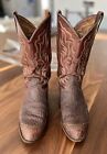 Men’s Vintage Tony Lama Cowboy Boots Eleph. Maroon/brown Size 10.5D .
