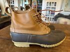 LL Bean Women's Brown Leather Lace Up Unlined Hunting Duck Bean Boots 9 M