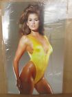 Vintage Cindy Crawford yellow swimsuit poster man cave hot girl 1990 19677