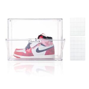 Plastic Shoe Storage Boxes- Stackable Acrylic Shoe Storage Box with Adjustabl...