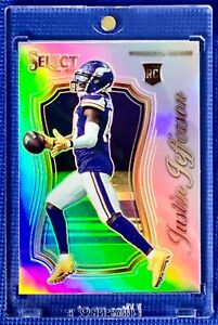 JUSTIN JEFFERSON ROOKIE CARD SILVER PRIZM RC REFRACTOR RARE 2020 SELECT - MINT!