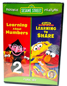 Sesame Street DVD Double Feature: Learning About Numbers & Learning To Share NEW