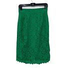 J. Crew green pencil skirt lace skirt womens Size: 2