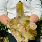 11.52LB Natural yellow Quartz Stone Crystal Cluster Healing Stones Mineral A309