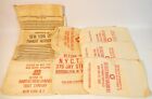 Lot of 9 Canvas Bank Money Bags