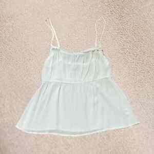 Sheer white babydoll camisole top