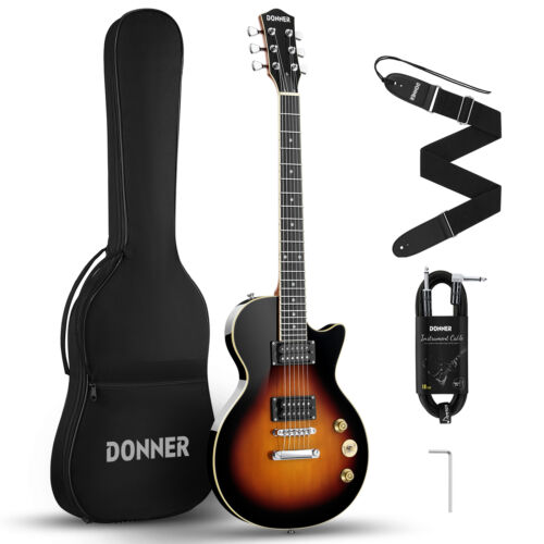 🎸 Donner DLP-124 Electric Guitar Classic Humbucker 202S H-H Pickups Solid Body