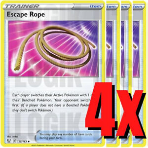 4x Escape Rope 125/163 x4 - Battle Styles - Pokemon TCG - Playset - NM