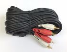 25-ft ARIES Shielded Audio Cable with Dual Gold Plated Male RCA Plugs Subwoofer