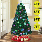 Christmas Tree 4/5/6/7FT with LED Lights&Pre Lit Fiber Optic Holiday Xmas Decor