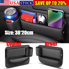 Car Seat Gap Storage Box Phone Holder Organizer Leather Cup Holder Gap Bag