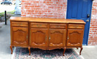 French Antique Oak Louis XV Style Sideboard / Buffet
