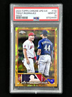 2023 Topps Chrome Sapphire Update Julio Rodriguez Mike Trout Gold #22/50 PSA 10