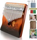 Kalimba 21 Key Portable Finger Piano with Tune Hammer and Music Brown-21 Key