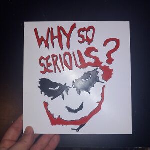 Why so Serious? The Dark Knight Joker 3D Plastic Sign 8 Inch Diameter 3D Printed