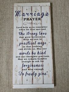 New ListingMarriage Prayer Plaque Rustic Wood Sign Unique Wedding Bridal Gift Farmhouse