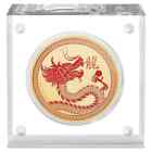 2024 Niue KCIII Lunar Year of the Dragon 1oz Silver Gilded Coin
