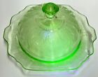 New ListingVintage Hocking PRINCESS GREEN DEPRESSION GLASS BUTTER DISH with DOMED LID