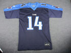 Vintage Tennessee Titans Jersey Adult L Blue Neil O'Donnell #14 NFL Football Men