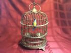 Vintage Heavy Gage Solid Brass Bird Cage 15