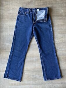 Vintage Levi's 517 Jeans Bootcut Flare 34x30 Red Tab Dark Wash USA Y2K