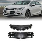 Set Front Upper & Lower w/ Chrome Trim Grille Fit 2016-2018 Chevrolet Cruze (For: 2017 Chevrolet Cruze)