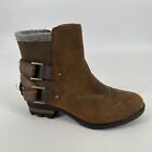 Sorel Boots Women’s 6 brown leather boho outdoor winter fall booties warm snow