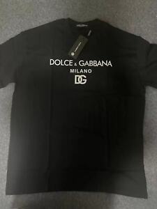 Dolce & Gabbana Men's Logo Short Sleeve T-shirt - Black White