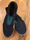 Vintage 90’s Nike Aqua Gear Sock Water Shoes Waffle Soles Size 10 Navy Teal