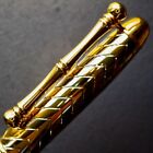 New Herringbone Rollerball Pen•Gold & Silver•MONTEVERDE Red Fineliner Ink