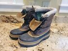 SOREL Men's Caribou Leather Insulated Waterproof Winter Boots Size 9 Brown