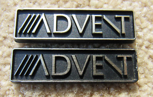 Advent Maestro Pair Of Speaker Badges / Name Plates Good Condition Original