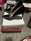 Nine West  Thorie women size 6.5 Black leather pointed toe stiletto pumps