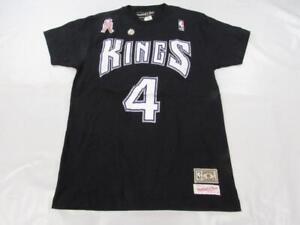 New Sacramento Kings #4 Mens Size S Small Black Mitchell & Ness Shirt