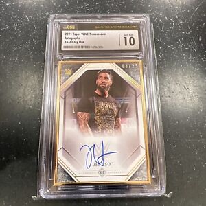 2021 Topps WWE Transcendent Auto JEY USO Gold Framed AUTOGRAPH 03/25