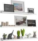 48 Inch Floating Shelves Wall Mounted Wall Shelves Set of 3,White Large Picture