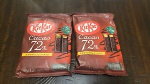 Kit Kat Japan 72% Cocoa Dark Chocolate. 2 bags, 24 Total Pieces! Ships FREE!